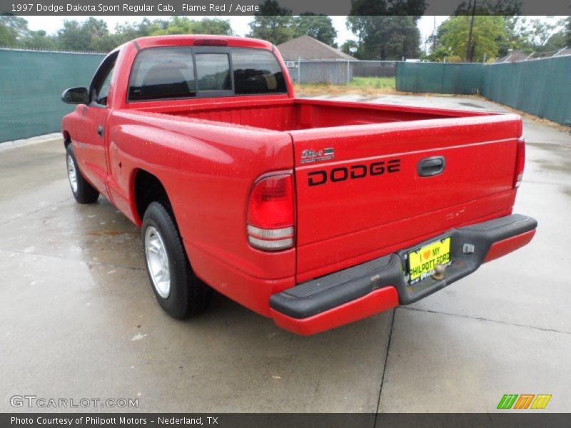 Flame Red / Agate 1997 Dodge Dakota Sport Regular Cab