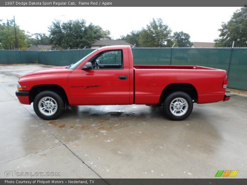 Flame Red / Agate 1997 Dodge Dakota Sport Regular Cab