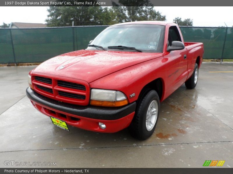 Flame Red / Agate 1997 Dodge Dakota Sport Regular Cab