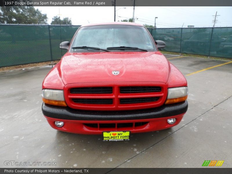 Flame Red / Agate 1997 Dodge Dakota Sport Regular Cab