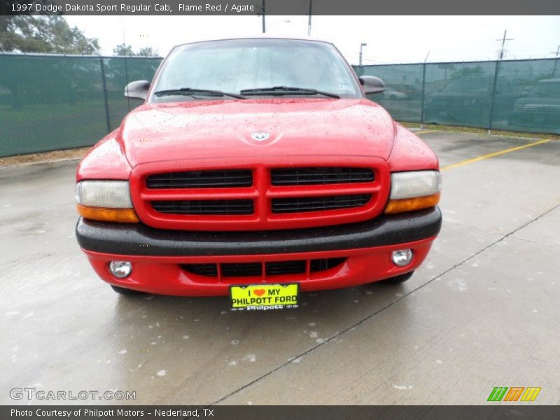 Flame Red / Agate 1997 Dodge Dakota Sport Regular Cab