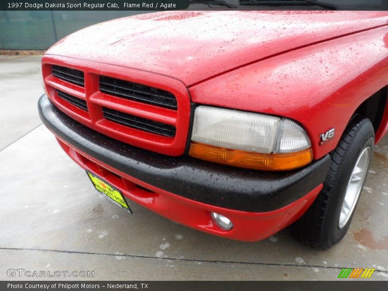 Flame Red / Agate 1997 Dodge Dakota Sport Regular Cab