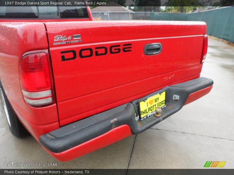 Flame Red / Agate 1997 Dodge Dakota Sport Regular Cab