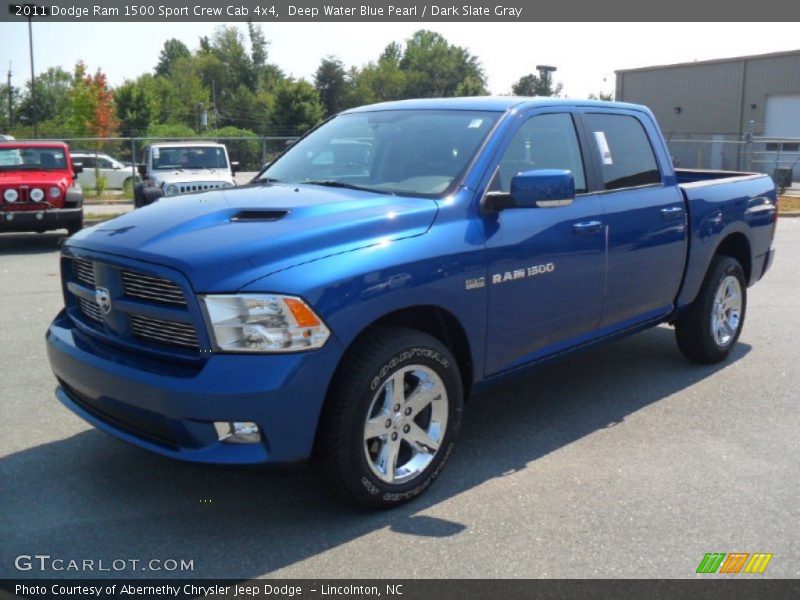 Deep Water Blue Pearl / Dark Slate Gray 2011 Dodge Ram 1500 Sport Crew Cab 4x4