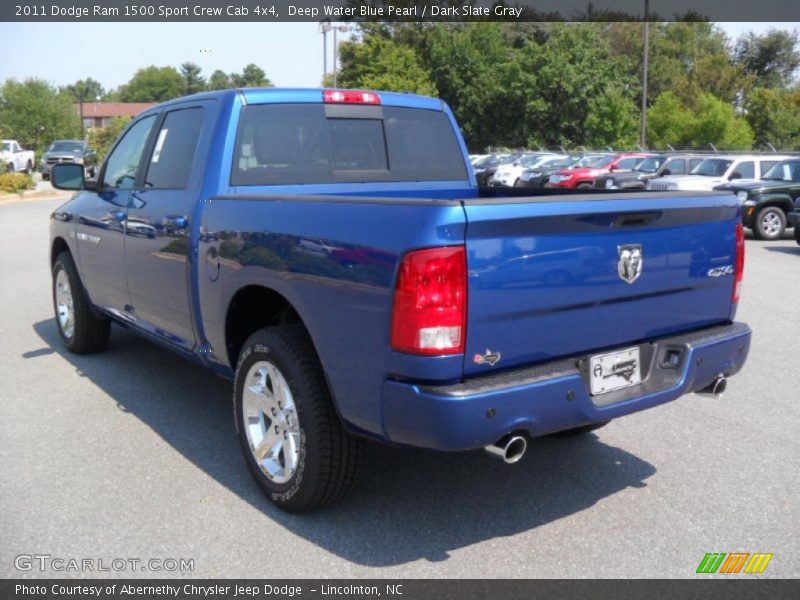 Deep Water Blue Pearl / Dark Slate Gray 2011 Dodge Ram 1500 Sport Crew Cab 4x4