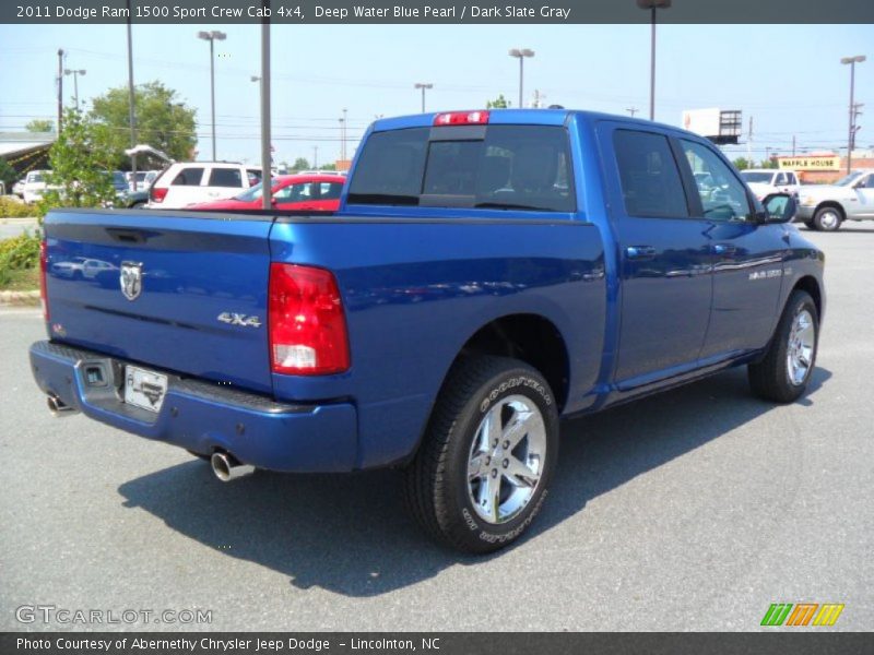 Deep Water Blue Pearl / Dark Slate Gray 2011 Dodge Ram 1500 Sport Crew Cab 4x4