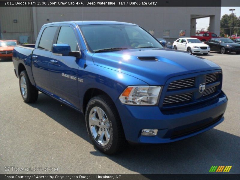 Deep Water Blue Pearl / Dark Slate Gray 2011 Dodge Ram 1500 Sport Crew Cab 4x4