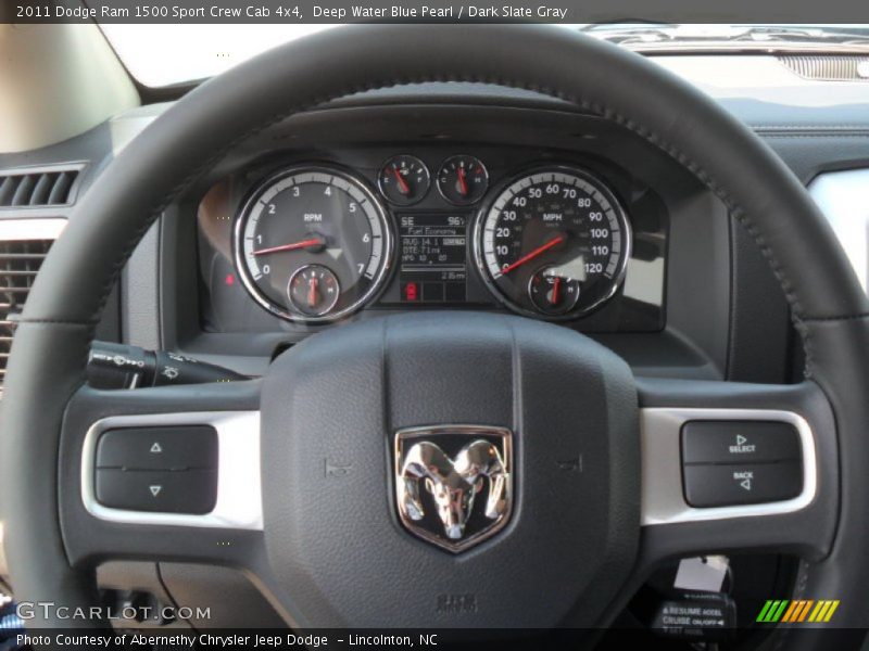 Deep Water Blue Pearl / Dark Slate Gray 2011 Dodge Ram 1500 Sport Crew Cab 4x4