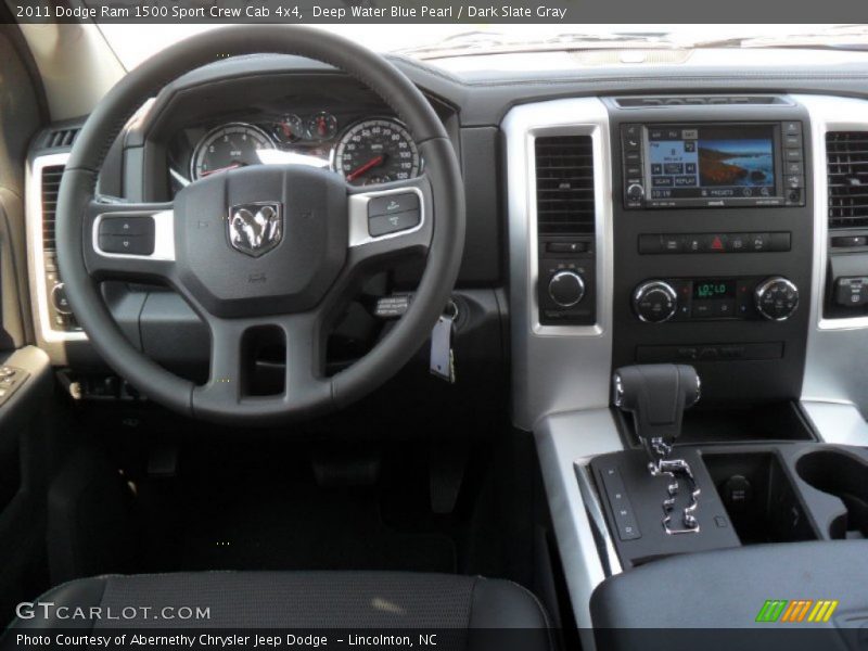 Deep Water Blue Pearl / Dark Slate Gray 2011 Dodge Ram 1500 Sport Crew Cab 4x4