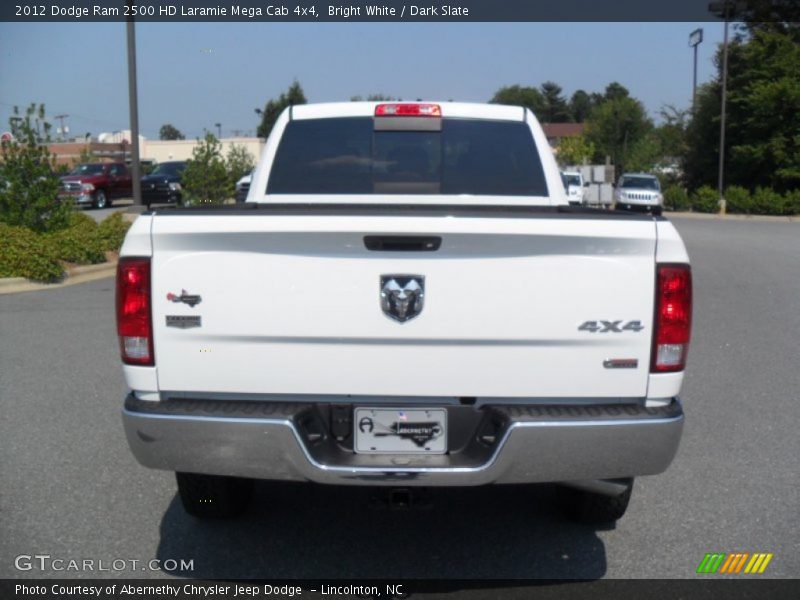 Bright White / Dark Slate 2012 Dodge Ram 2500 HD Laramie Mega Cab 4x4