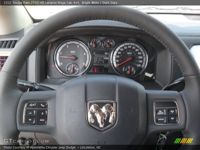  2012 Ram 2500 HD Laramie Mega Cab 4x4 Steering Wheel
