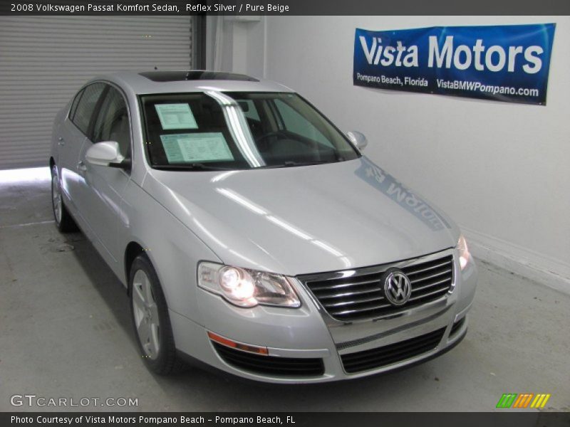 Reflex Silver / Pure Beige 2008 Volkswagen Passat Komfort Sedan