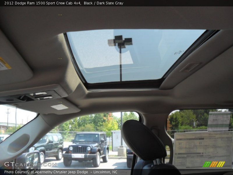 Sunroof of 2012 Ram 1500 Sport Crew Cab 4x4