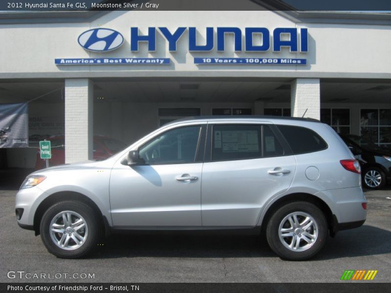 Moonstone Silver / Gray 2012 Hyundai Santa Fe GLS