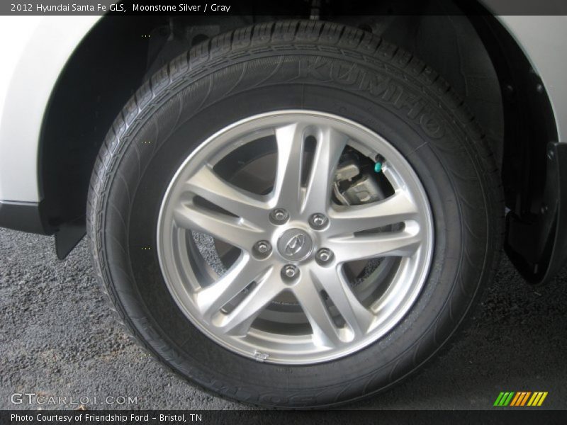 Moonstone Silver / Gray 2012 Hyundai Santa Fe GLS