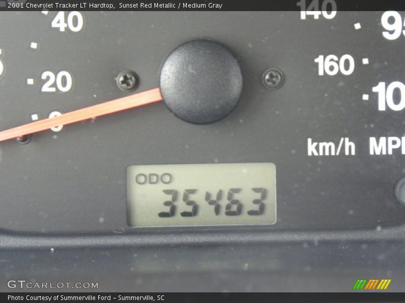 Sunset Red Metallic / Medium Gray 2001 Chevrolet Tracker LT Hardtop