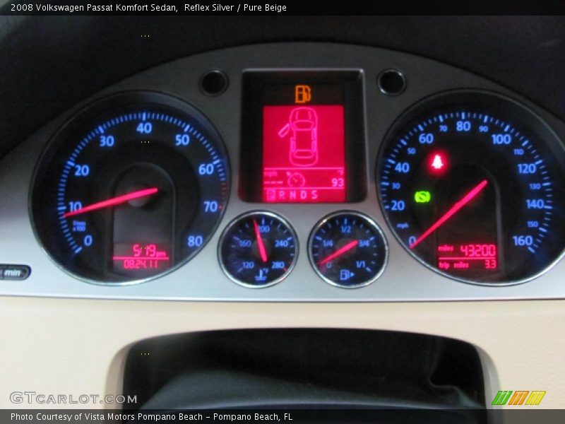 Reflex Silver / Pure Beige 2008 Volkswagen Passat Komfort Sedan