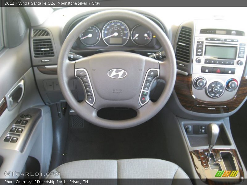 Moonstone Silver / Gray 2012 Hyundai Santa Fe GLS