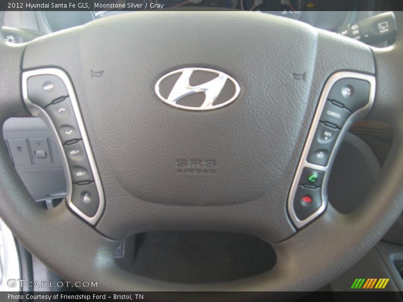 Moonstone Silver / Gray 2012 Hyundai Santa Fe GLS