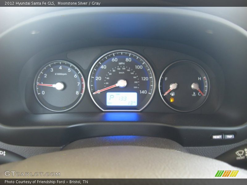 Moonstone Silver / Gray 2012 Hyundai Santa Fe GLS