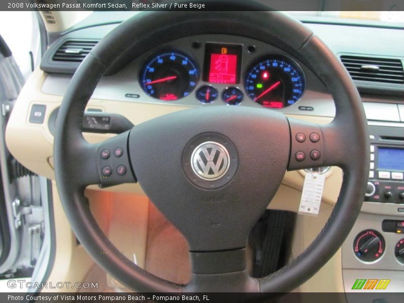 Reflex Silver / Pure Beige 2008 Volkswagen Passat Komfort Sedan