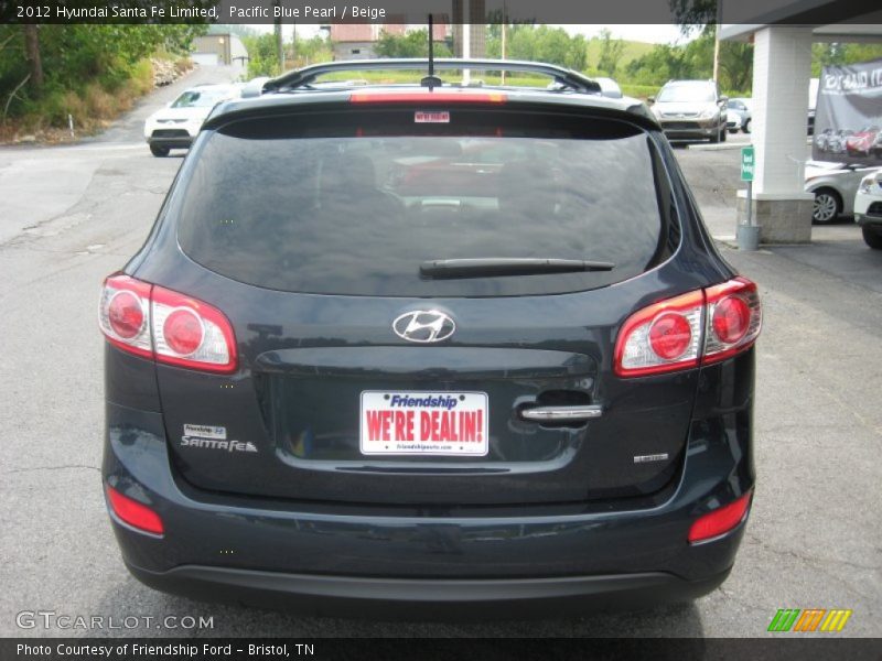 Pacific Blue Pearl / Beige 2012 Hyundai Santa Fe Limited