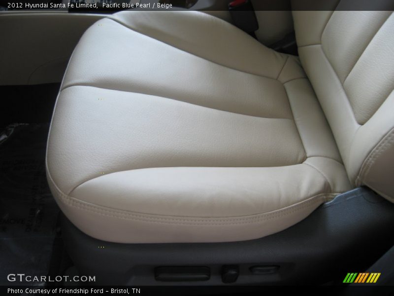 Pacific Blue Pearl / Beige 2012 Hyundai Santa Fe Limited