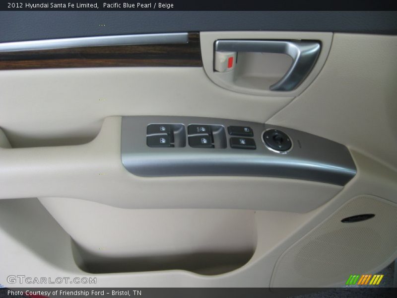 Pacific Blue Pearl / Beige 2012 Hyundai Santa Fe Limited