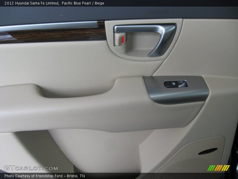 Pacific Blue Pearl / Beige 2012 Hyundai Santa Fe Limited