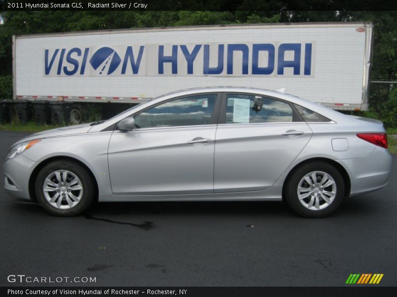 Radiant Silver / Gray 2011 Hyundai Sonata GLS