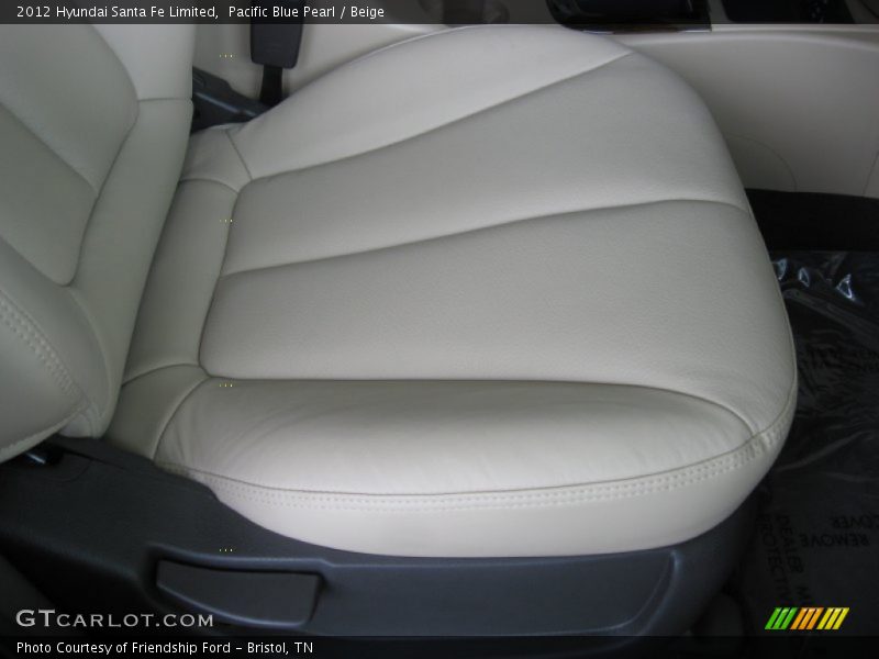 Pacific Blue Pearl / Beige 2012 Hyundai Santa Fe Limited