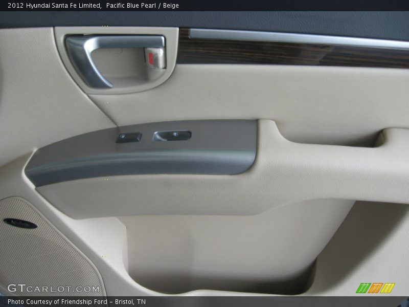 Pacific Blue Pearl / Beige 2012 Hyundai Santa Fe Limited