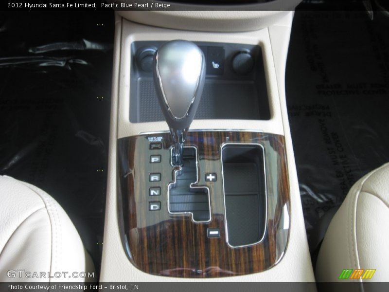 Pacific Blue Pearl / Beige 2012 Hyundai Santa Fe Limited