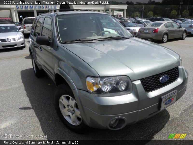 Titanium Green Metallic / Medium/Dark Pebble 2006 Ford Escape Limited