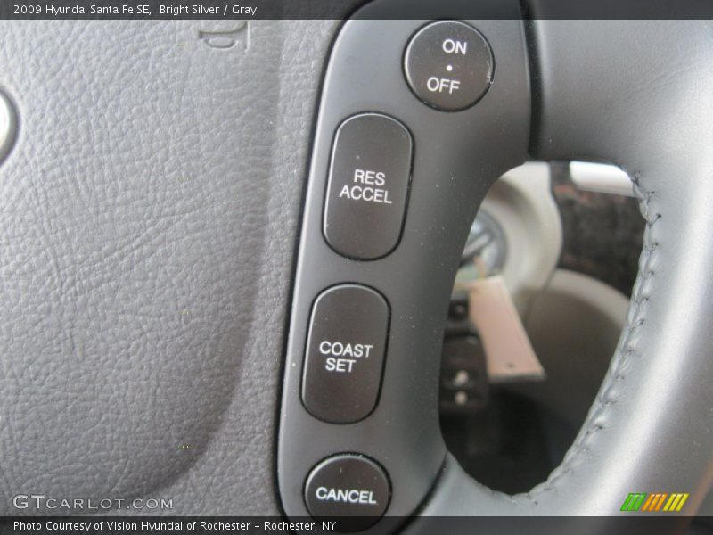 Bright Silver / Gray 2009 Hyundai Santa Fe SE
