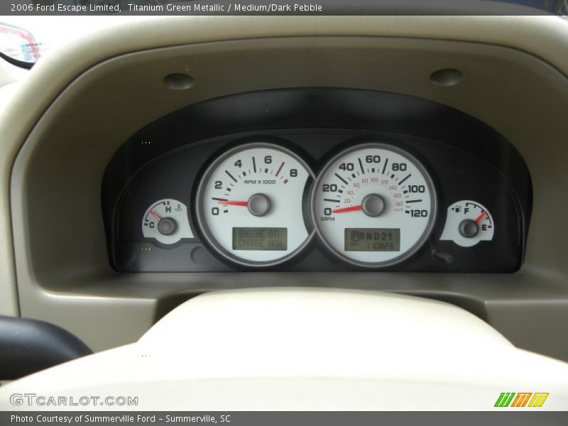 Titanium Green Metallic / Medium/Dark Pebble 2006 Ford Escape Limited
