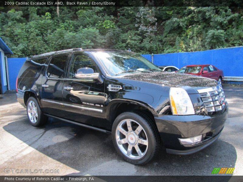 Black Raven / Ebony/Ebony 2009 Cadillac Escalade ESV AWD