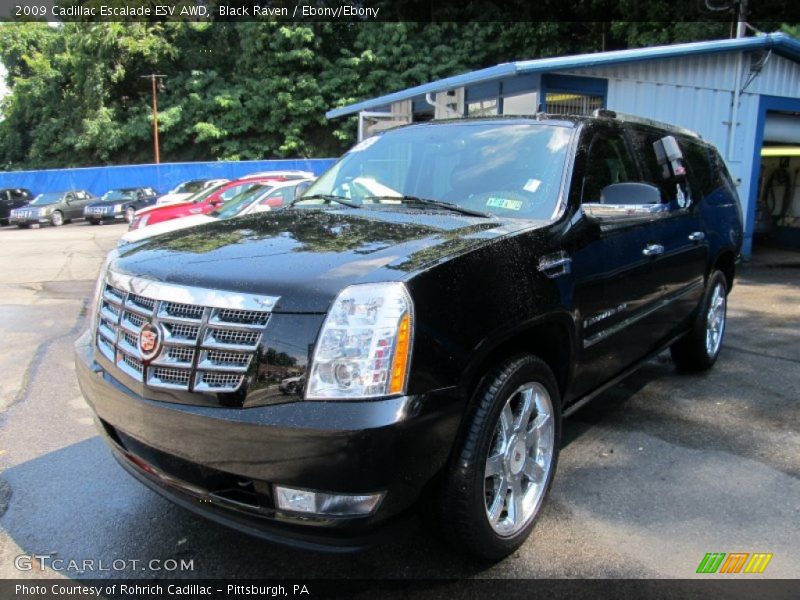 Black Raven / Ebony/Ebony 2009 Cadillac Escalade ESV AWD