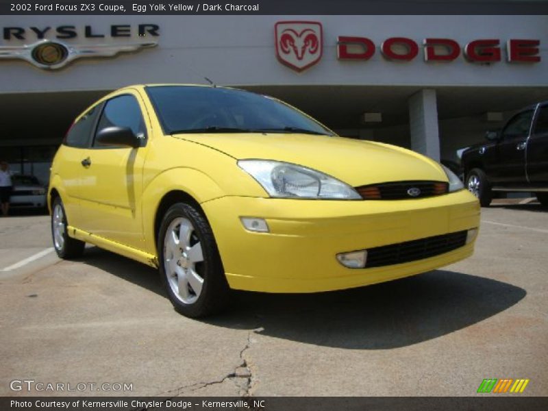 Egg Yolk Yellow / Dark Charcoal 2002 Ford Focus ZX3 Coupe