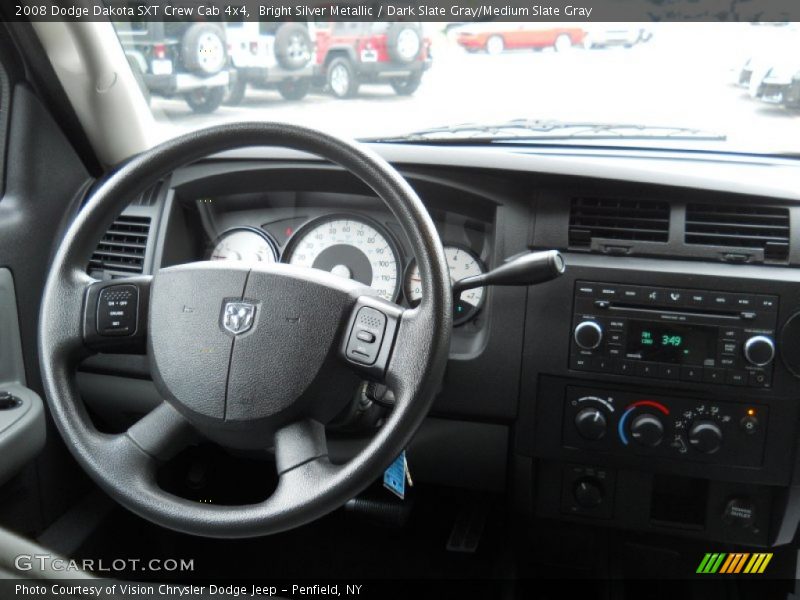 Bright Silver Metallic / Dark Slate Gray/Medium Slate Gray 2008 Dodge Dakota SXT Crew Cab 4x4