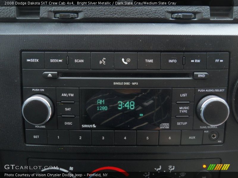 Bright Silver Metallic / Dark Slate Gray/Medium Slate Gray 2008 Dodge Dakota SXT Crew Cab 4x4