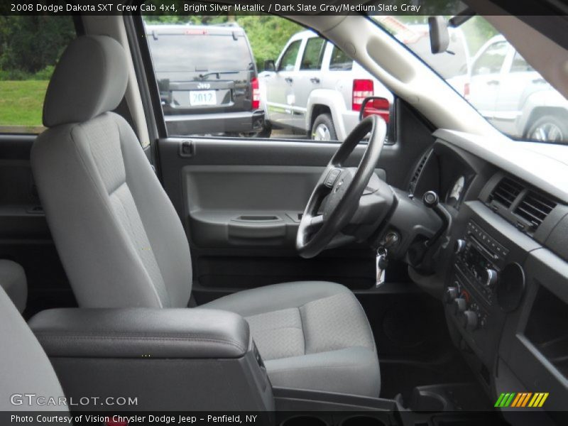 Bright Silver Metallic / Dark Slate Gray/Medium Slate Gray 2008 Dodge Dakota SXT Crew Cab 4x4