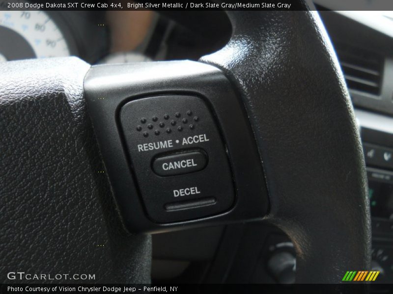 Bright Silver Metallic / Dark Slate Gray/Medium Slate Gray 2008 Dodge Dakota SXT Crew Cab 4x4