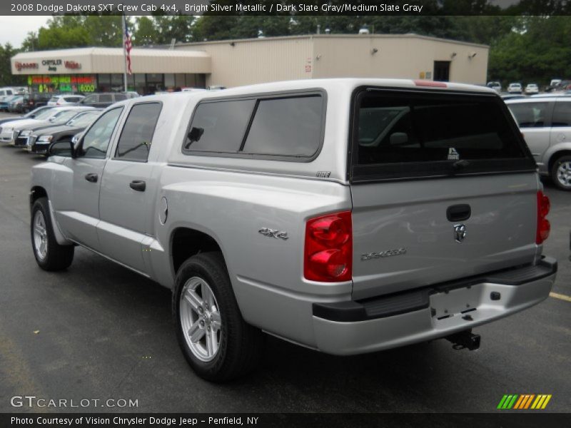 Bright Silver Metallic / Dark Slate Gray/Medium Slate Gray 2008 Dodge Dakota SXT Crew Cab 4x4