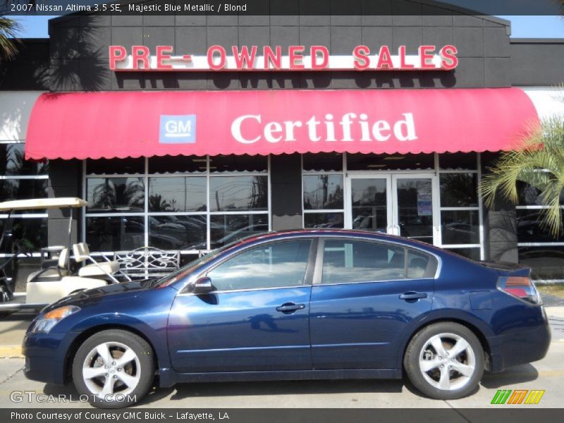 Majestic Blue Metallic / Blond 2007 Nissan Altima 3.5 SE