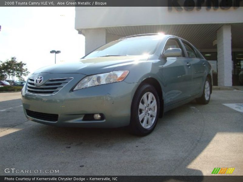 Aloe Green Metallic / Bisque 2008 Toyota Camry XLE V6