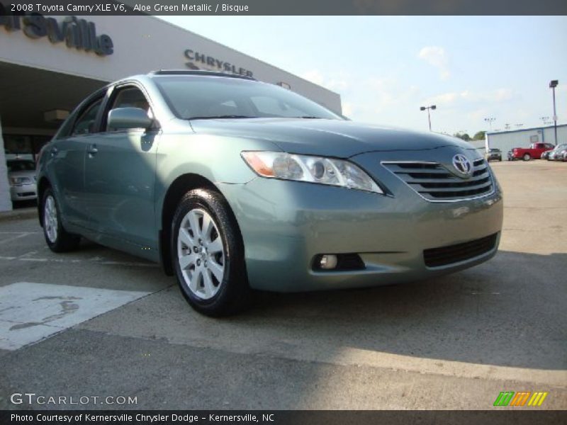 Aloe Green Metallic / Bisque 2008 Toyota Camry XLE V6