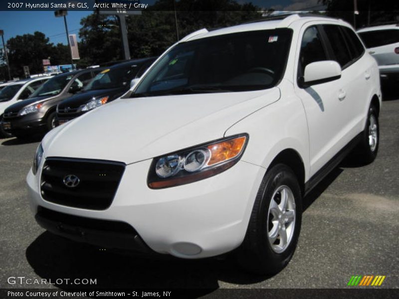 Arctic White / Gray 2007 Hyundai Santa Fe GLS