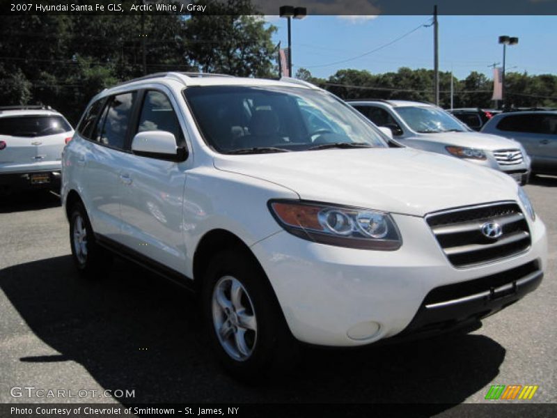 Arctic White / Gray 2007 Hyundai Santa Fe GLS