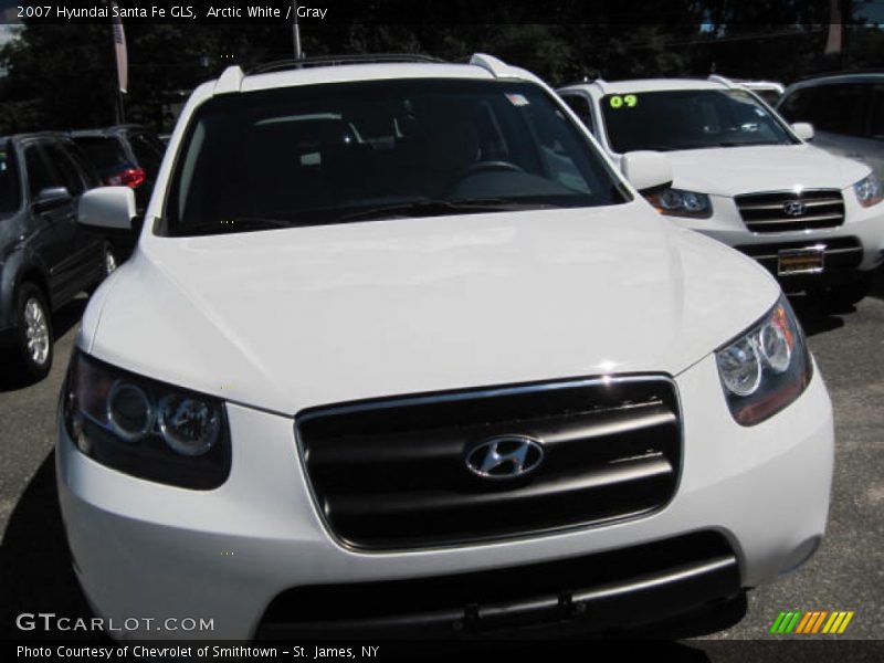 Arctic White / Gray 2007 Hyundai Santa Fe GLS
